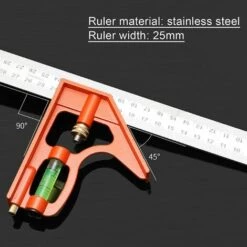 QERSTA 300 Mm Kombinationswinkel, Kombinationswinkellineal, Quadratische Kombinationsmesswerkzeuge, Kombinationswinkellineal Aus Edelstahl, Metall Genau Und Praktisch -Angebote Fliesenleger-Werkzeug Store 60660248 3