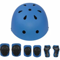 BF Kinder Fahrradhelm 3-13 Jahre Alt Mädchen Helm Junge Kleinkind Kind Rollenschutz Knieschoner Ellenbogenschoner Handgelenkschoner Helm 7-teiliges Set S Größe Blau -Angebote Fliesenleger-Werkzeug Store 60867372 4