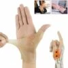 1 Paar Magnetfeldtherapie-Handgelenk-Hand-Daumen-Stützhandschuhe Silikongel Arthritis-Druckkorrektor - Thsinde