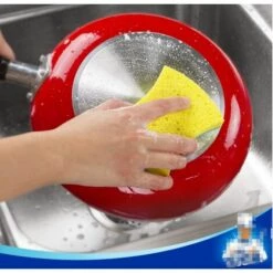 ILOVEMILAN Strapazierfähiger Zellulose-Schrubbschwamm, Doppelseitiger Geschirrspülschwamm Für Die Küche, 12er-Pack -Angebote Fliesenleger-Werkzeug Store 61086142 5