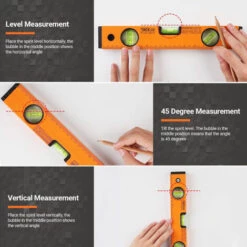 TACKLIFE MT-L03, 300 Mm Wasserwaage, Röhrenlibelle Mit 3 Messwegen -Angebote Fliesenleger-Werkzeug Store 63497428 3