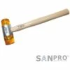 SANPRO - Kunststoffhammer Mit Lackiertem Eschenstiel, 22 Mm, Gelb