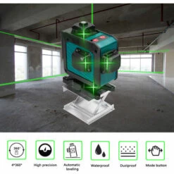 LIFCAUSAL Multifunktionaler 16-Linien-Laser-Level 3 ° Selbstnivellierungsfunktion Nivellierwerkzeug Omnidirektionale Bodenwandaufkleberlinie Mit 1,5 M Höhenverstellbarem Stativständer -Angebote Fliesenleger-Werkzeug Store 63704012 4