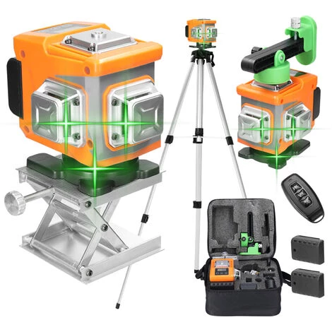 LIFCAUSAL Multifunktionaler Grünlichtlaser 3° Selbstnivellierende Maschine Wiederaufladbares Lithium-Batterie-Nivellierwerkzeug Omnidirektionaler Bodenwandaufkleber Mit Vertikaler Horizontaler Schräger Linie (12 Linien Mit Stativ) 1 LIFCAUSAL Multifunktionaler Grünlichtlaser 3° Selbstnivellierende Maschine Wiederaufladbares Lithium-Batterie-Nivellierwerkzeug Omnidirektionaler Bodenwandaufkleber Mit Vertikaler Horizontaler Schräger Linie (12 Linien Mit Stativ)