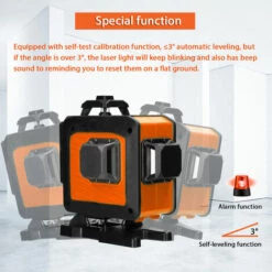 LIFCAUSAL Multifunktionaler 16-Linien-Laser-Level 3 ° Selbstnivellierungsfunktion Nivellierwerkzeug Omnidirektionale Bodenwandaufkleberlinie Mit 1,5 M Höhenverstellbarem Stativständer -Angebote Fliesenleger-Werkzeug Store 63704020 5