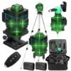 LIFCAUSAL Multifunktionaler 16-Linien-Laser-Level 3 ° Selbstnivellierungsfunktion Nivellierungswerkzeug Omnidirektionaler Bodenwandaufkleber Mit 1,5 M Höhenverstellbarem Stativständer