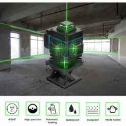 LIFCAUSAL Multifunktionaler 16-Linien-Laser-Level 3 ° Selbstnivellierungsfunktion Nivellierwerkzeug Omnidirektionaler Bodenwandaufkleber Vertikale Horizontale Schräge Linie -Angebote Fliesenleger-Werkzeug Store 63705793 4