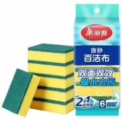 Dontodent Sponge Waschgerichte, Lappenküche, Pad-Abstreifen, Saubere Dekontamination Und Entfettende Schwamm, Treffergewebe, 6 Stück