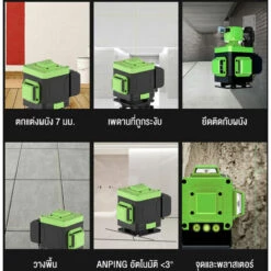 FASGET 16 Line 4D Laser Level Wasserwaage 360° Grün Kreuzlinienlaser Selbstnivellierend -Angebote Fliesenleger-Werkzeug Store 63729833 5