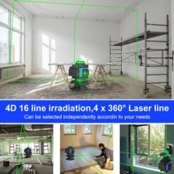 FASGET 16 Lines Laser Level 4D 360° Kreuzlinienlaser Wasserwaage Linienlaser Measure -Angebote Fliesenleger-Werkzeug Store 63809275 5