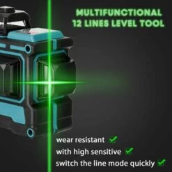 LIFCAUSAL Multifunktionaler Laser Level 3D 12 Linien Laser Level Tool Vertikale Horizontale Linien Mit Selbstnivellierungsfunktion -Angebote Fliesenleger-Werkzeug Store 63813019 5