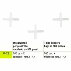 FLIESENTRENNER X SIGMA 40-X2 500-TEILIGE TASCHEN DICKE Mm 2 - H.4