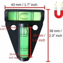 WERKZEUGE Magnetische Wasserwaage In T-Form, 2er-Pack Kleine Handliche Wohnmobil-Wasserwaage Mit Magnet, Van-Wasserwaage, Wohnwagen-Nivellierungsrampe, Auto-Camping-Zubehör -Angebote Fliesenleger-Werkzeug Store 63917551 4