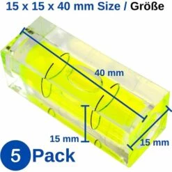 WERKZEUGE Wasserwaage 5er Pack 15 X 15 X 40 Mm Präzisions-Wasserwaage Mit Luftblase Mini-Wasserwaage Für Kameras Camping Und Wohnwagen Wasserwaage Wasserwaage -Angebote Fliesenleger-Werkzeug Store 63918712 4