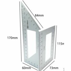 BF Aluminiumlegierung Rechter Winkel 45 Grad 90 Grad Linienlineal Multifunktionales T-förmiges Winkellineal Wendelineal Yin-Yang-Werkzeug Holzbearbeitungslineal -Angebote Fliesenleger-Werkzeug Store 64032973 4