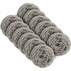 WERKZEUGE Edelstahl-Schaberschwamm, Schrubbschwamm - Packung Mit 12 Stück, Gewicht 18 G