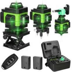 LIFCAUSAL Multifunktionaler 4D-Laser Mit 16 Linien, 3 °, Selbstnivellierende Maschine, USB-wiederaufladbares Lithium-Batterie-Nivelliergerät Mit Vertikalen, Horizontalen Neigungslinien