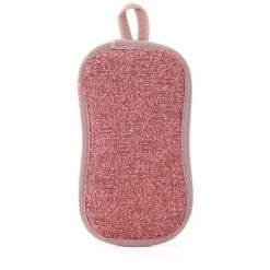 MINKUROW Waschbare Geschirrspülschwämme, 6 Doppelseitige, Nicht Kratzende Kratzpads, Antibakterieller Mikrofaserschwamm, Küche, Reinigt Alle Oberflächen Effektiv. Ideal Für Teller, Pfannen, Rot