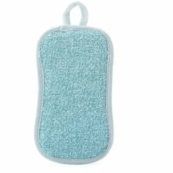 MINKUROW Waschbare Geschirrspülschwämme, 6 Doppelseitige, Nicht Kratzende Kratzpads, Antibakterieller Mikrofaserschwamm, Küche, Reinigt Alle Oberflächen Effektiv. Ideal Für Teller, Pfannen, Blau