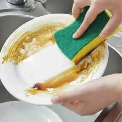 MINKUROW 20 Stück Reinigungsschwamm Küchenschwamm Kratzfester Kratzschwamm, Doppelseitige Schrubbküchenreinigungsschwämme Geschirrspülschwämme Für Badezimmermöbel Geschirr -Angebote Fliesenleger-Werkzeug Store 64526042 4