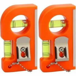 MINKUROW Magnetische Taschenwasserwaage Horizontal Vertikal Mini-Präzisionswasserwaage Mit Schlüsselanhänger Taschenwasserwaage 85*46*20mm Kleine Magnetwasserwaage 2 STK