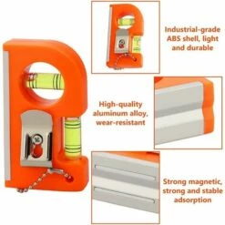 MINKUROW Magnetische Taschenwasserwaage Horizontal Vertikal Mini-Präzisionswasserwaage Mit Schlüsselanhänger Taschenwasserwaage 85*46*20mm Kleine Magnetwasserwaage 2 STK -Angebote Fliesenleger-Werkzeug Store 64526615 3