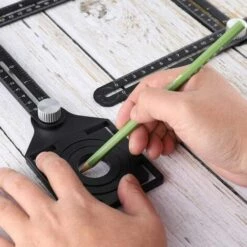 MINKUROW Multi-Angle Jig Tool Messlineal Multifunktions-Lineal Aus Aluminiumlegierung Poröses Lineal Winkelmesser-Werkzeug, Angle Jig Tool, Geeignet Für Arbeiter -Angebote Fliesenleger-Werkzeug Store 64526724 5