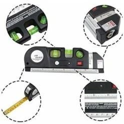 THSINDE 4-in-1-Wasserwaage Mit Kreuzlinien, 9-Zoll-Maßband, Multifunktionslineal, Klein Und Batteriebetrieben, 45° Vertikal Und Horizontal, Thisnde-Selbstnivellierungswerkzeug -Angebote Fliesenleger-Werkzeug Store 64568518 3