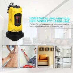 SUPERSELLER 2-zeiliges Hochpräzises Infrarot-Linienprojektionsinstrument Mit Alarmfunktion 360-Grad-Kreuzlaser-Markierungsinstrument -Angebote Fliesenleger-Werkzeug Store 64681373 3
