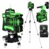 KKMOON 3D 12-Linien Laser Level Set Level + Drehsockel + Wandhalterung + Dreieckhalterung + Netzteil + Tragetasche + Bedienungsanleitung