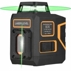 SUPERSELLER 5-Linien-Linienlaser Horizontal 360° Vertikal 120° Linienmarkierungsgerät Horizontale Und Vertikale Nivellierlinie Für Den Innenbereich T92V Grünes Licht Mit Halterung