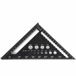 HEGUYEY Carpenter's Square Multi Function Metall Carpenter's Square Metric Aluminium Carpenter's Square 45 90 Grad Holzbearbeitungswerkzeuge Carpenter's Square/Bohrlöcher Suchwerkzeuge