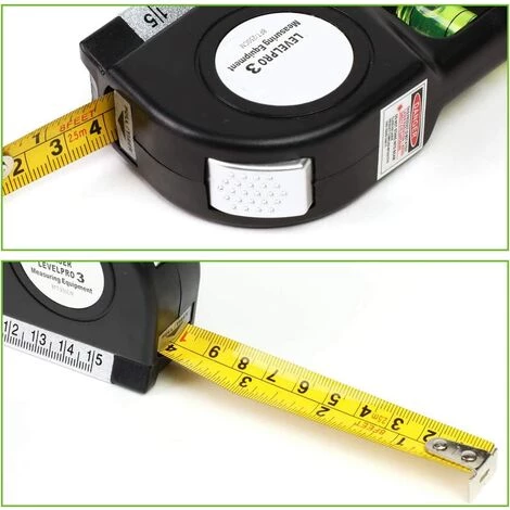 HEGUYEY Laser-Wasserwaage, Multi-Tool-Bandmaß, 2,5 M Standard-Wasserwaage Mit Laser- Und Lineal-Wasserwaagen 3 HEGUYEY Laser-Wasserwaage, Multi-Tool-Bandmaß, 2,5 M Standard-Wasserwaage Mit Laser- Und Lineal-Wasserwaagen – Bild 3