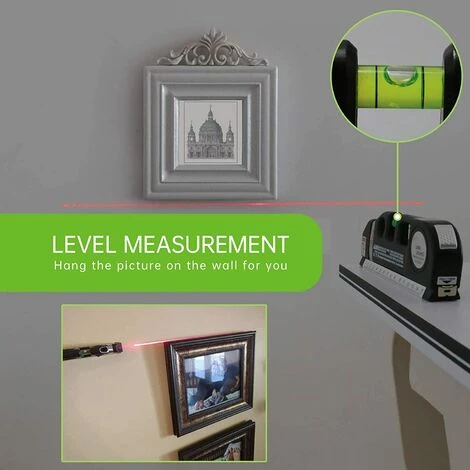HEGUYEY Laser-Wasserwaage, Multi-Tool-Bandmaß, 2,5 M Standard-Wasserwaage Mit Laser- Und Lineal-Wasserwaagen 4 HEGUYEY Laser-Wasserwaage, Multi-Tool-Bandmaß, 2,5 M Standard-Wasserwaage Mit Laser- Und Lineal-Wasserwaagen – Bild 4