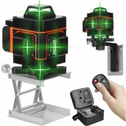 KKmoon 4D 16-zeilige Wasserwaage Mini-Laser-Wasserwaage HD-LCD-Bildschirm Leistungsanzeige