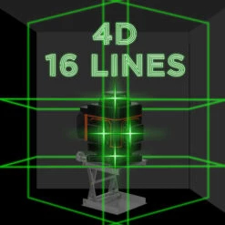 KKmoon 4D 16-zeilige Wasserwaage Mini-Laser-Wasserwaage HD-LCD-Bildschirm Leistungsanzeige -Angebote Fliesenleger-Werkzeug Store 64995607 3