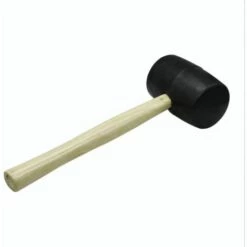 GROUPM Holzgriff Gummihammer Fliesenverlegehammer Schwarzes Gummihammer Reparaturwerkzeug