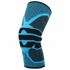 GROUPM Sports Knieschützer Spring Booster Schutzhülle Für Männer Und Frauen Laufen Basketball Beinschützer Unterstützung Silikon Knieschützer (Blau Schwarz M Einzelpackung)