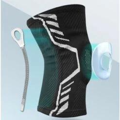 GROUPM Knieschützer Aus Silikon, Feder, Basketball, Laufen, Bergsteigen, Radfahren, Outdoor-Zubehör, Unterstützung, Schutzausrüstung, Atmungsaktiv, Druckgestrickt (Mintgrün L-Code [Single]) -Angebote Fliesenleger-Werkzeug Store 65100577 3