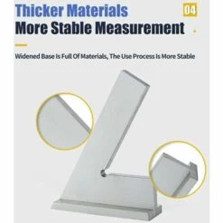 FUIENKO 60 Grad Winkel Flache Rand Platz Winkel Lineal Metall Quadrat Herrscher Rand Stahl Mess Werkzeug Carpenter Platz Kennzeichnung Herrscher Werkzeuge,150x100 With Base 60 -Angebote Fliesenleger-Werkzeug Store 65186000 5