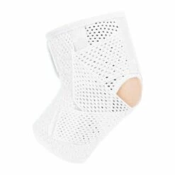 GROUPM Atmungsaktiv, Leicht, Dünn, Verstellbar, Sport-Knieschoner, Laufen, Radfahren, Bergsteigen, Basketball, Meniskus, Patella-Knieschoner (weiße Dritte Generation [eine Packung] L-Code)