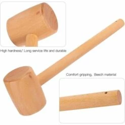 TINOR Holzhammer, Professioneller Holzhammer Mit Ergonomischem Griff, Tragbarer Mini-Holzhammer Für Lederhandwerker -Angebote Fliesenleger-Werkzeug Store 65268608 3