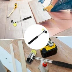 TINOR X Gummihammer, Doppelseitiger Gummihammer Mit 6 X Austauschbarem Gesicht, Rutschfestem Gummigriff, Schwarz Und Gelb, Für Holzhandwerk, Leder -Angebote Fliesenleger-Werkzeug Store 65268610 5