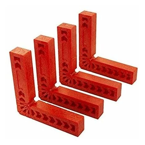 HEGUYEY Set Mit 4 Positionierungswinkeln, 90-Grad-L-Typ, Rechtwinklige Klemmen, Holzbearbeitungswerkzeug Für Kästen, Türen, Bilderrahmen 1 HEGUYEY Set Mit 4 Positionierungswinkeln, 90-Grad-L-Typ, Rechtwinklige Klemmen, Holzbearbeitungswerkzeug Für Kästen, Türen, Bilderrahmen