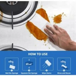 HEGUYEY Schmutzradierer, 30 Stück Radierschwamm, Strapazierfähig, 2X Plus Stärke Reinigung Einfach Mit Wasser,Entfernen Problemlos Hartnäckigen Schmutz Und Flecken -Angebote Fliesenleger-Werkzeug Store 65390183 5