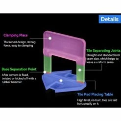 QERSTA Fliesen-Nivelliersystem, 300 Stück 1 Mm Abstandshalter Für Boden- Und Fliesenwerkzeuge -Angebote Fliesenleger-Werkzeug Store 65618125 4