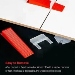 QERSTA Fliesen-Nivelliersystem, 300 Stück 1 Mm Abstandshalter Für Boden- Und Fliesenwerkzeuge -Angebote Fliesenleger-Werkzeug Store 65618125 5