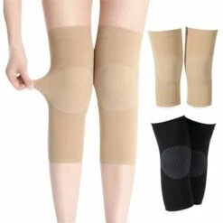 BF 2 Paar Beheizbare, Atmungsaktive, Elastische Kaschmir-Mesh-Knieschützer Für Gelenkschmerzen Beim Reiten Im Fitnessstudio