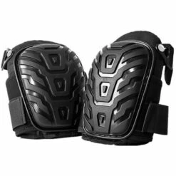 LIFCAUSAL 1 Paar Professionelle Knieschützer Für Die Arbeit – Strapazierfähige Schaumstoffpolsterung, Gelkonstruktion, Knieschützer Mit Starken Doppelriemen (schwarz)