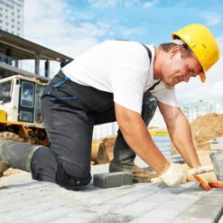 LIFCAUSAL 1 Paar Professionelle Knieschützer Für Die Arbeit – Strapazierfähige Schaumstoffpolsterung, Gelkonstruktion, Knieschützer Mit Starken Doppelriemen (schwarz) -Angebote Fliesenleger-Werkzeug Store 65680000 5